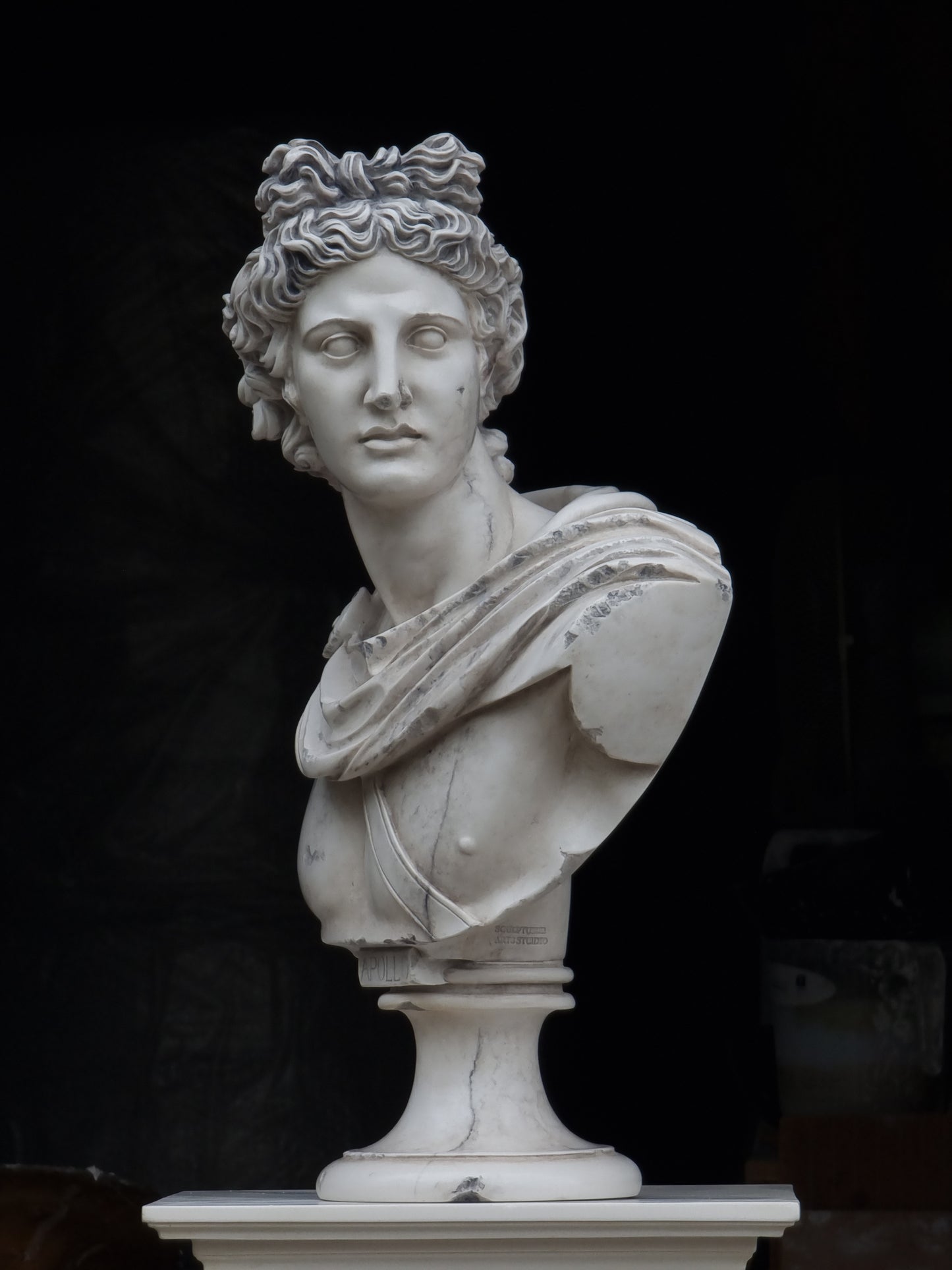 Apollo Belvedere Bust Lrg Antiquity Finish