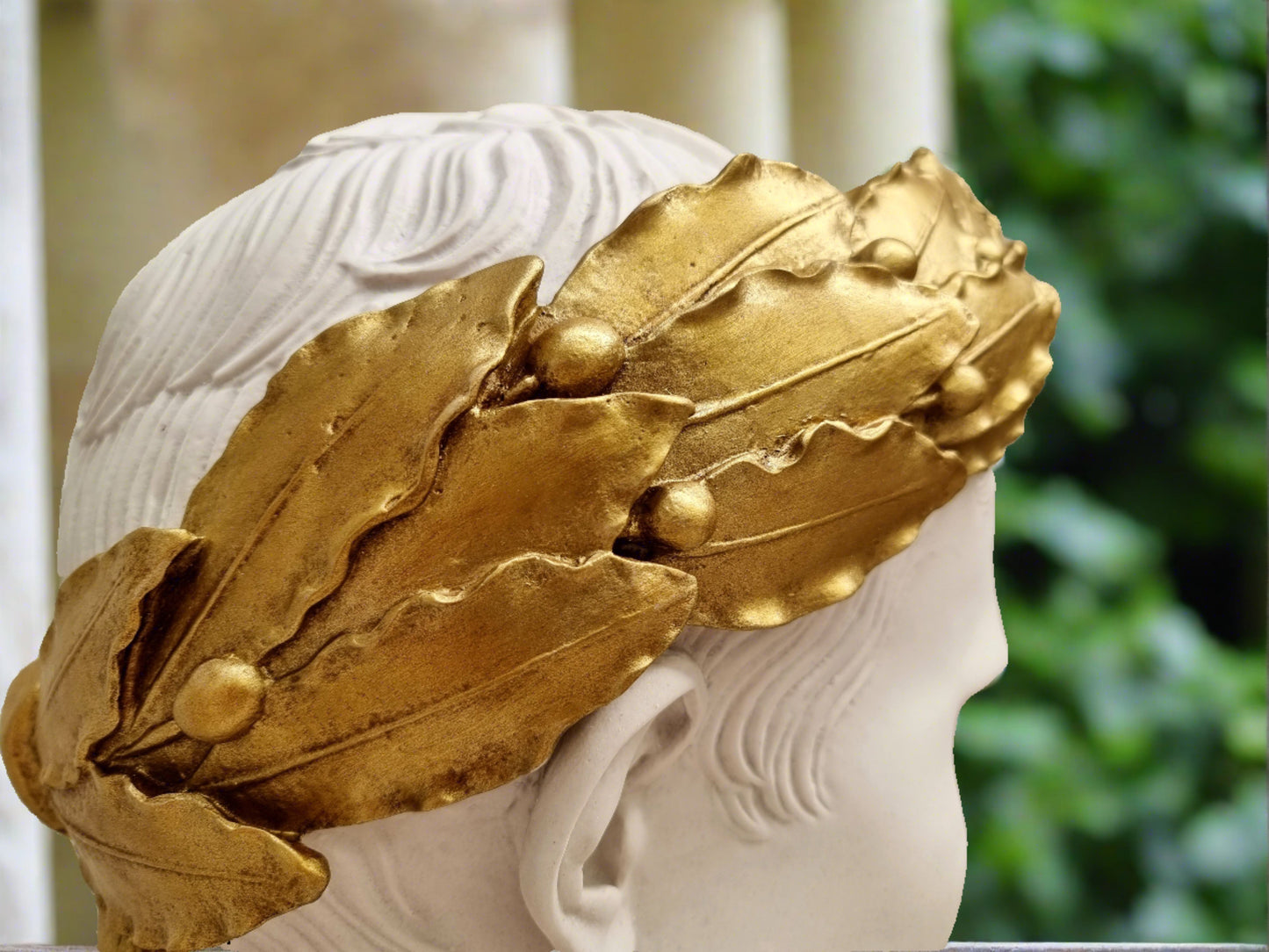 Napoleon As Caesar White With Antique Gilt Wreath.