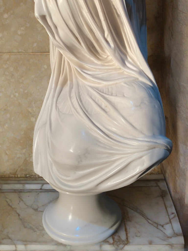 The Veiled Lady Bust, Veined and Polished Finish – Sculptured Arts Studio