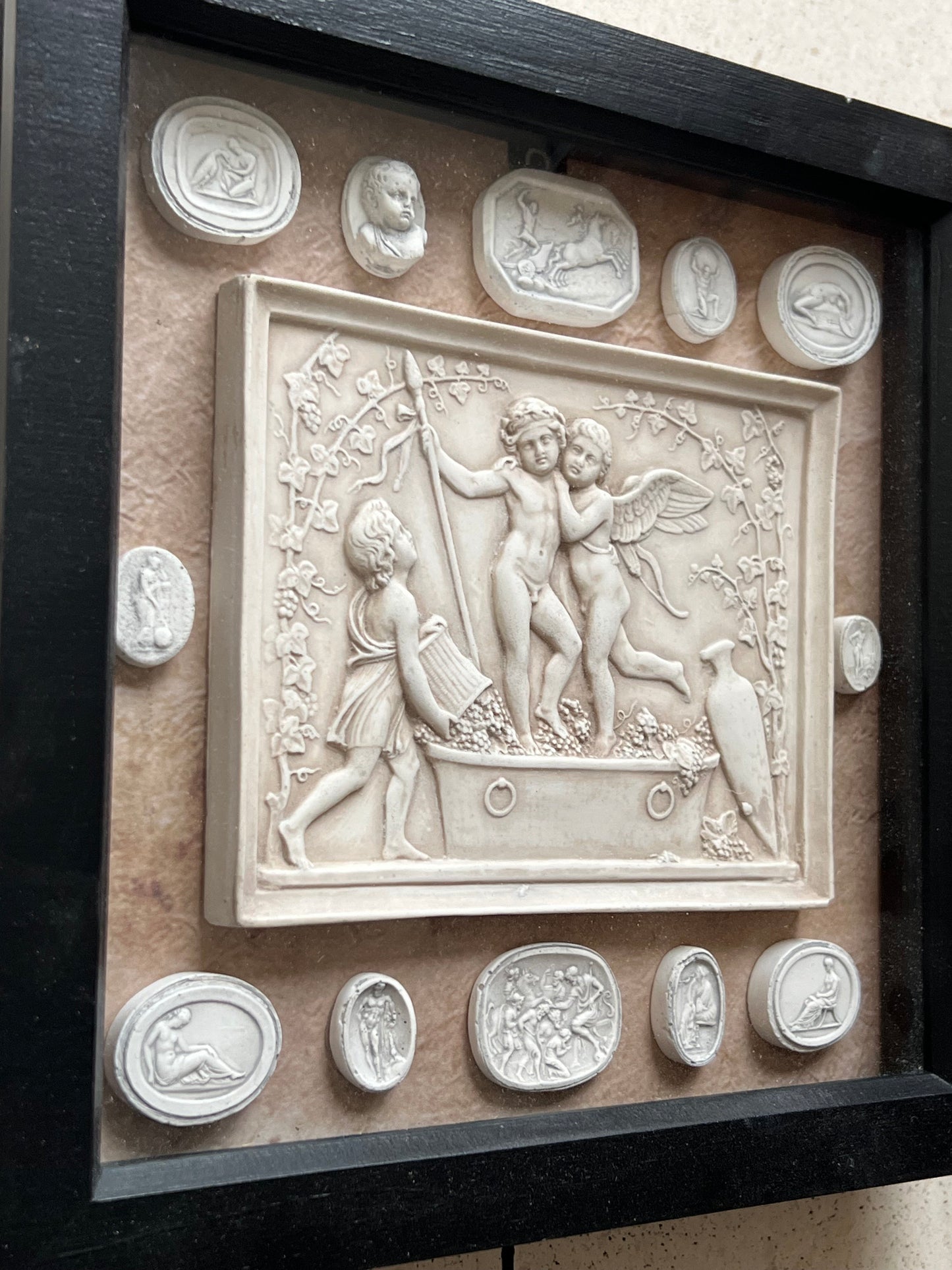 Classical Framed Plaque With Intaglios