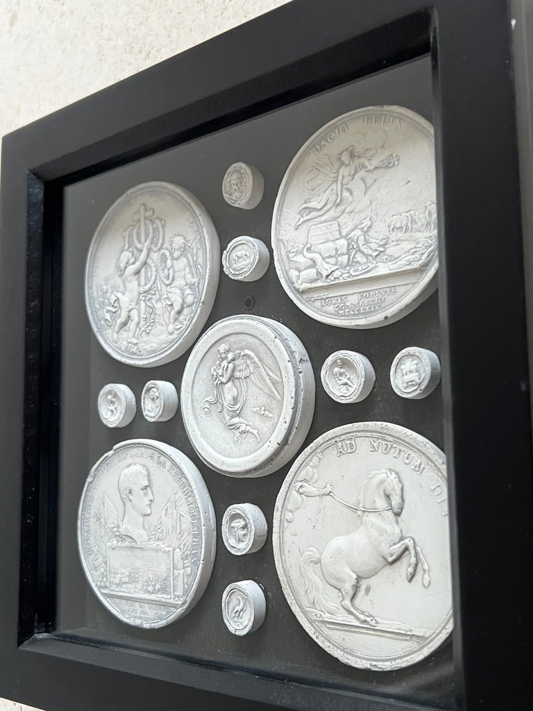 Framed Intaglios And Commemorative engravings