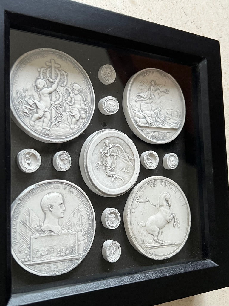 Framed Intaglios And Commemorative engravings