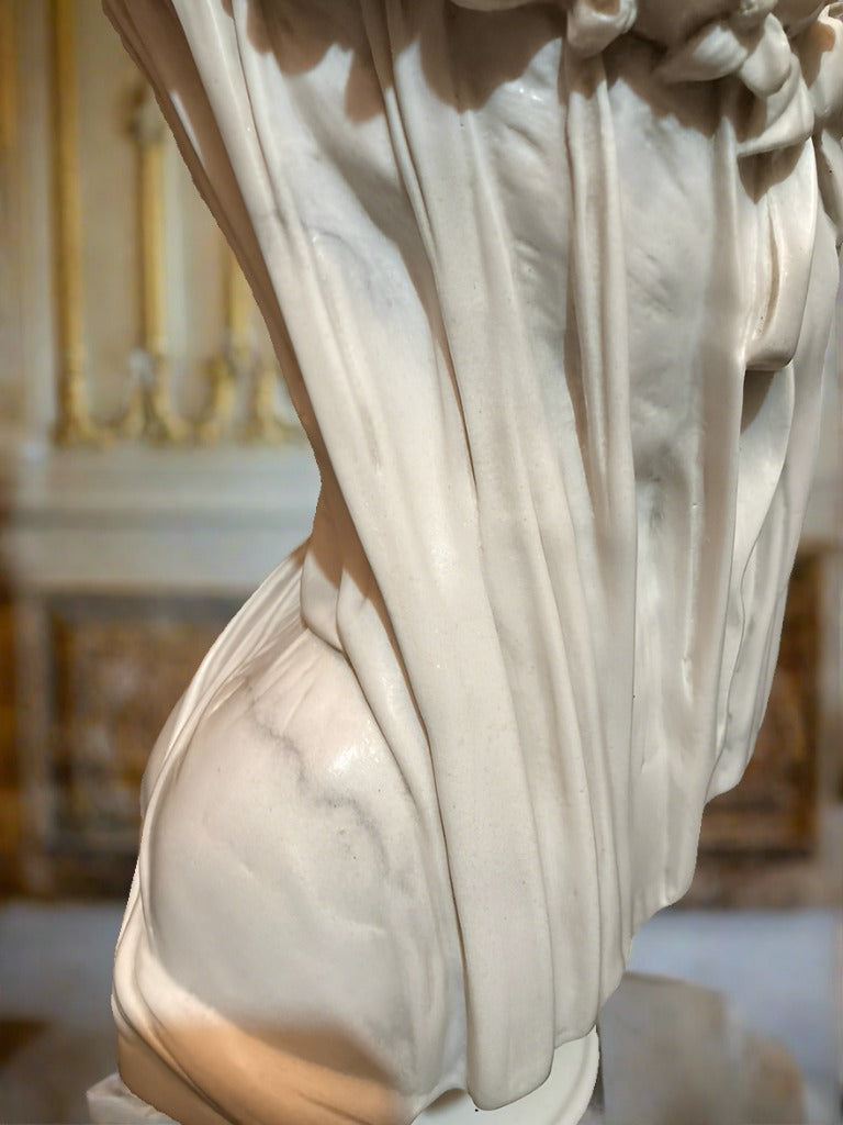 The Veiled Lady Bust, Veined and Polished Finish