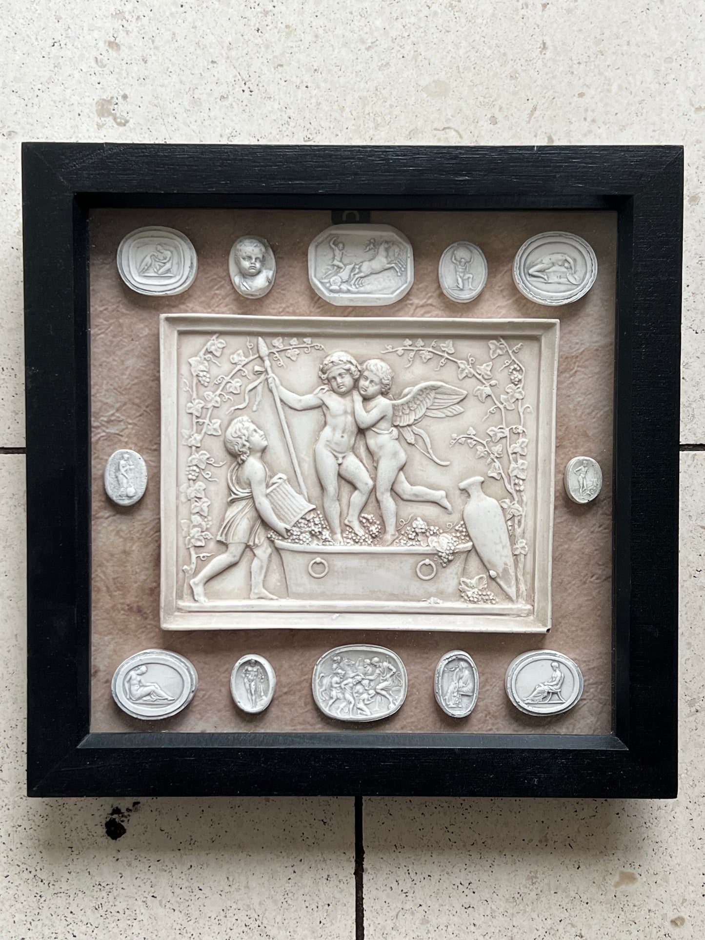 Classical Framed Plaque With Intaglios