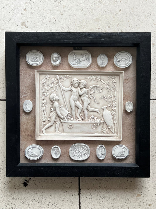 Classical Framed Plaque With Intaglios