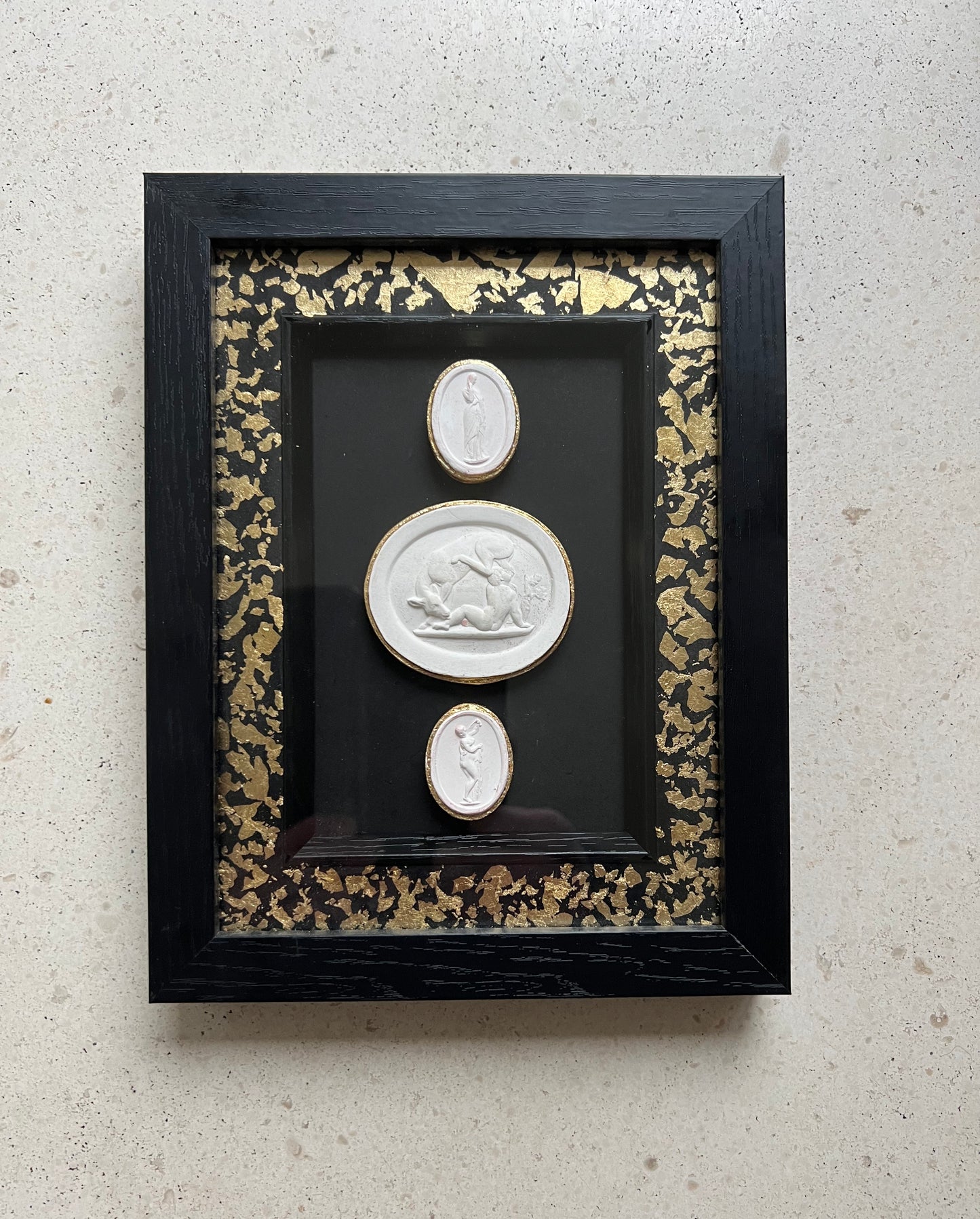 Gold Leaf Intaglios With Gold Leaf Border