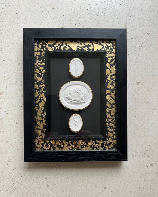 Gold Leaf Intaglios With Gold Leaf Border