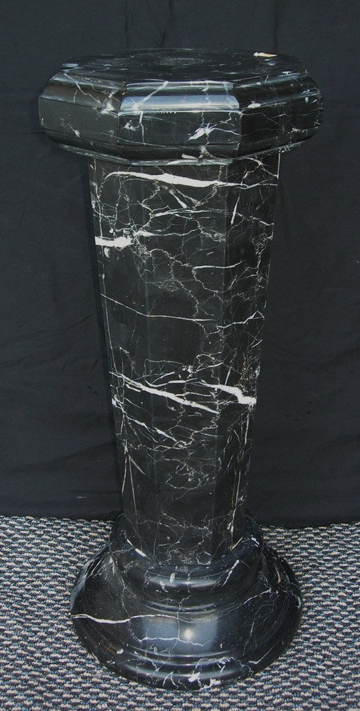 Colonne en marbre noir Marguina 65cm