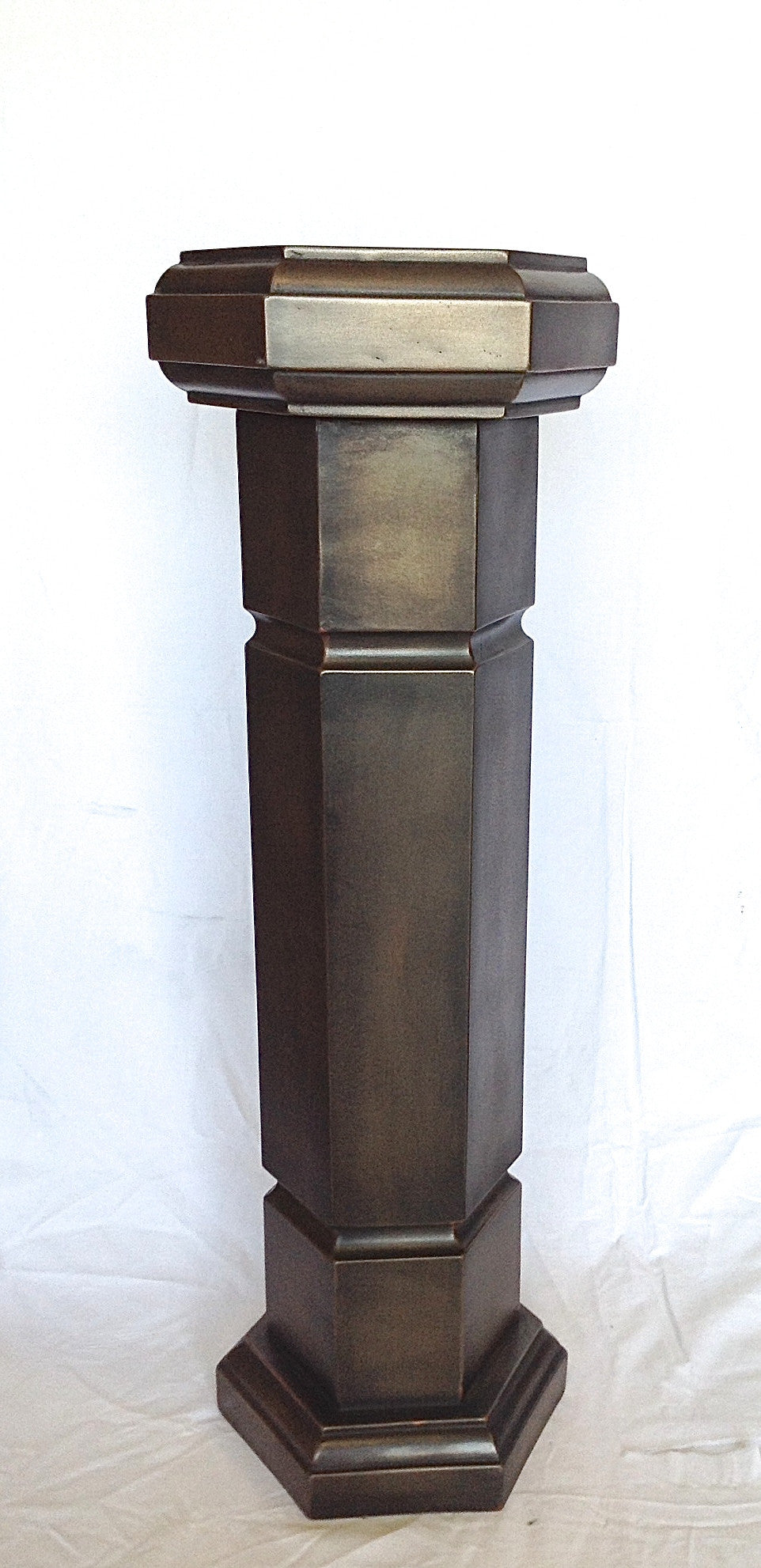 Column Six Sided Bronze 70 CM