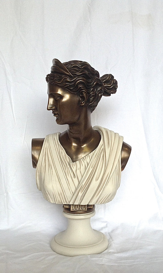 Diana Chasseresse Bronze Et Marbre