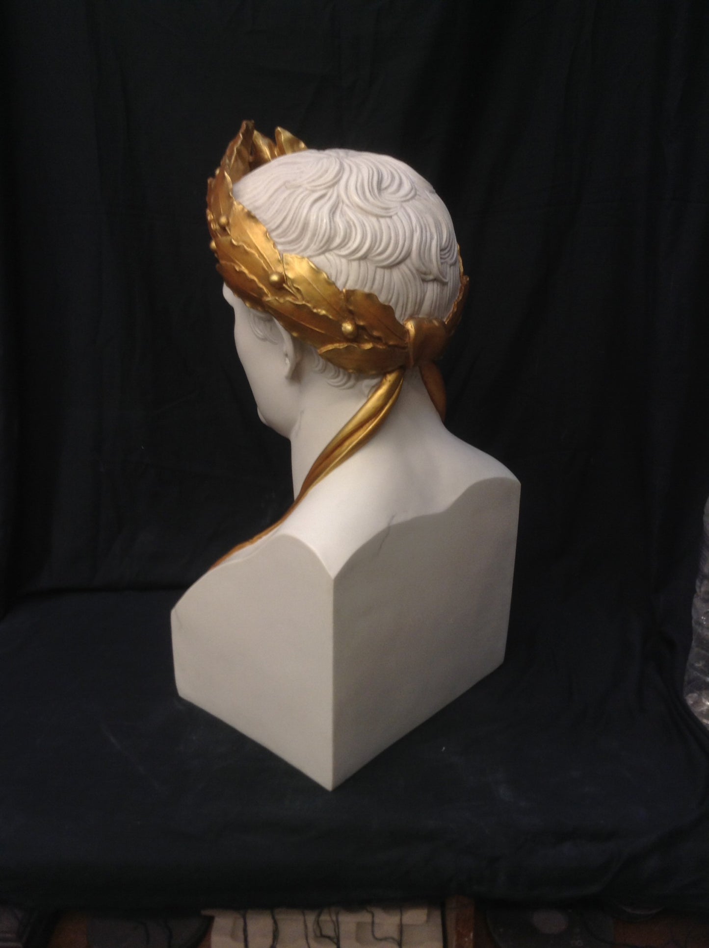 Napoleon As Caesar White With Antique Gilt Wreath.